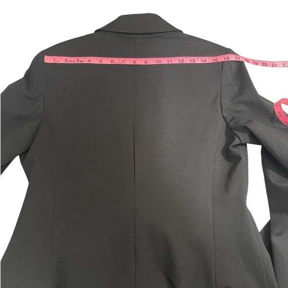 Neiman Marcus Double Breasted Blazer Stretch Black Women's 10 Classic Academia - Picture 13 of 15